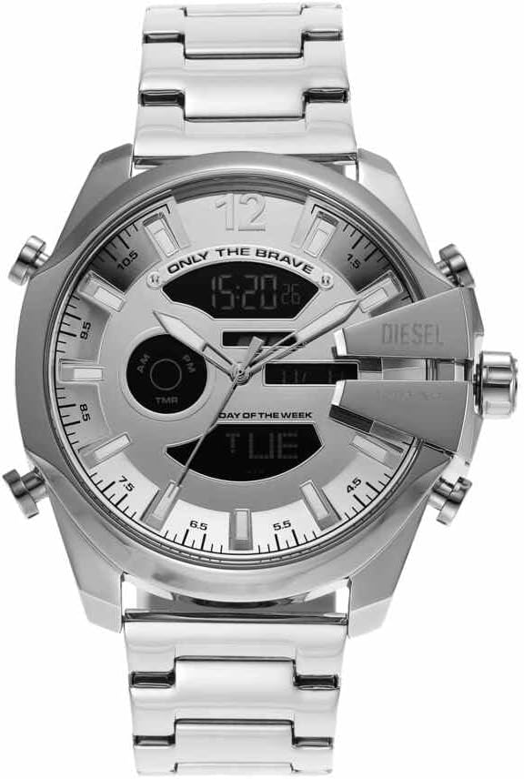 Thumbnail 4 de Diesel Mega Chief pour Homme — Montre ANA-DIGI, mouvement analogique et numérique, cadran noir et boîtier 51 mm