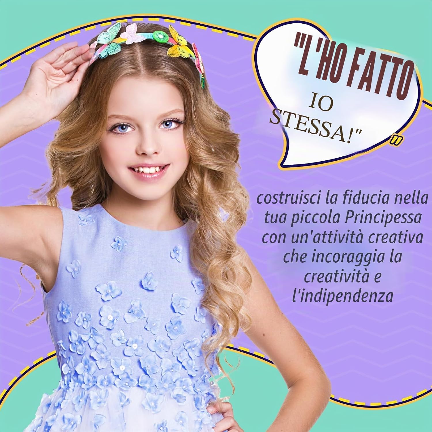 Thumbnail 5 de HappyKidsClub Regalo Bambina: Set Cerchietti Fai da Te con 54 Pezzi per Capelli - 3/12 Anni