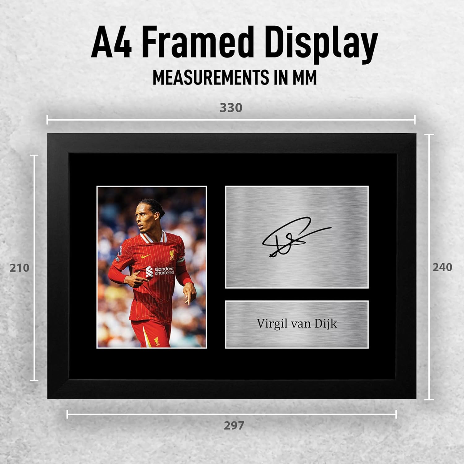 Thumbnail 1 de Virgil van Dijk Liverpool Gifts Printed Autograph Picture (A4 Framed) – Signed Look, Ready to Gift