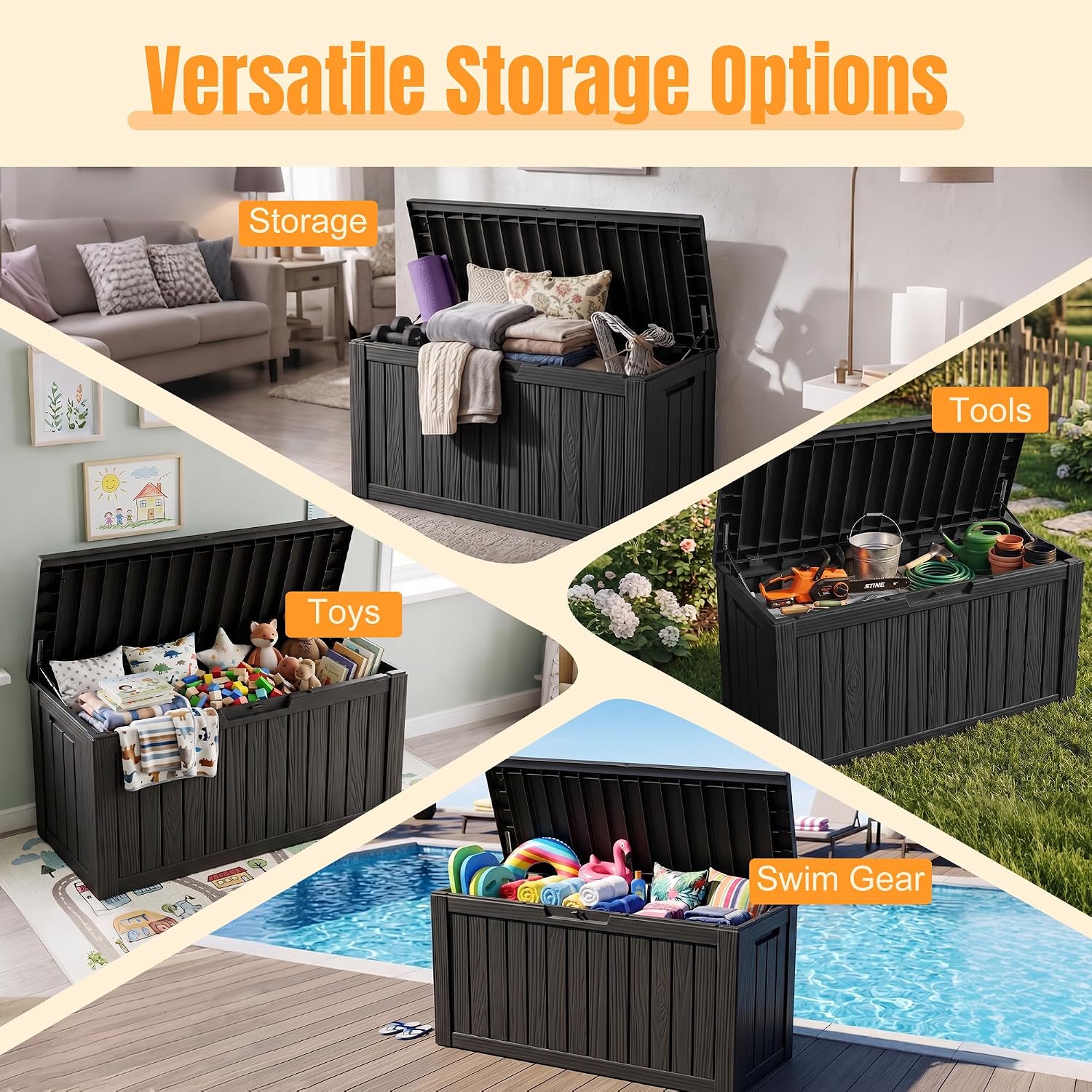 Detalle 1 de Outdoor Storage Box 140-Gallon Deck Box