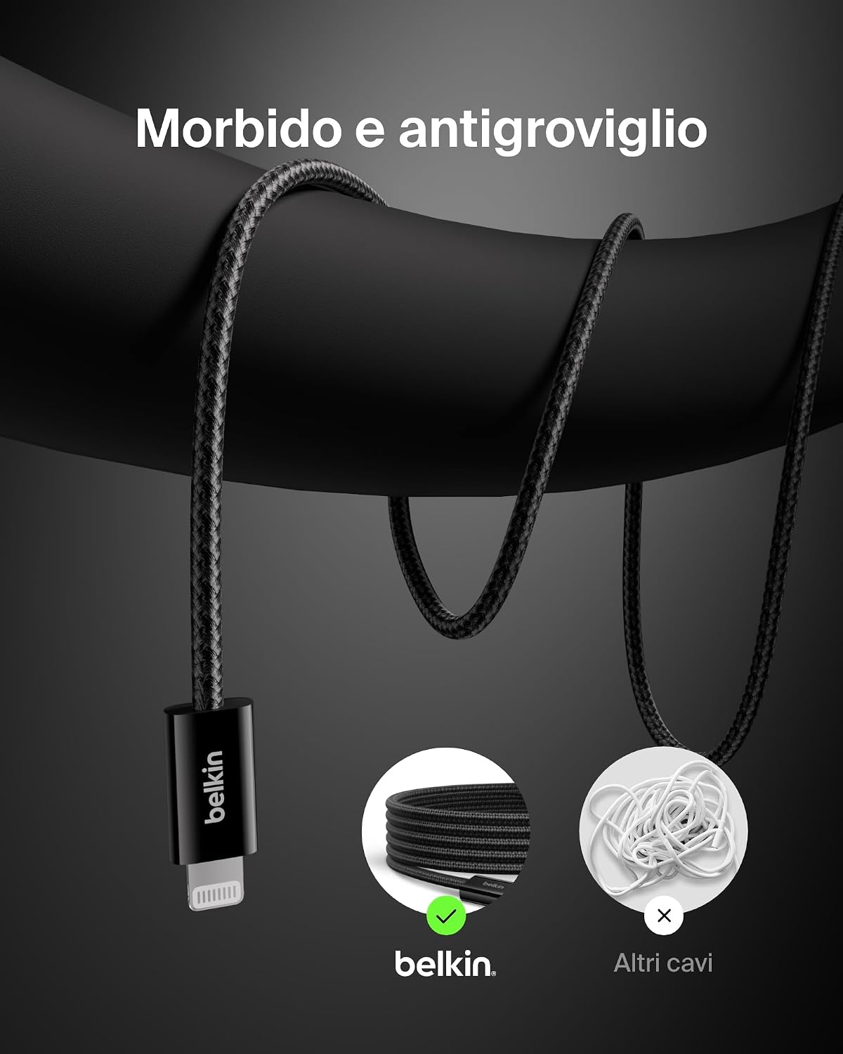 Detalle 2 de Belkin BoostCharge cavo Lightning 1,5 m