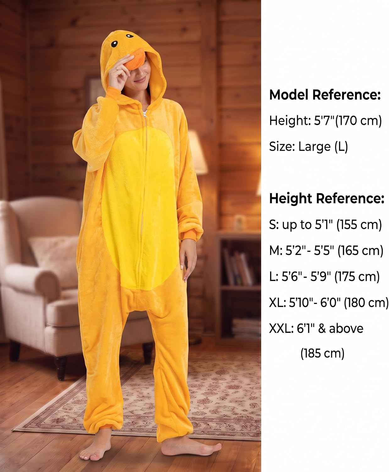 Detalle 1 de Hundredmore Animal Onesie Pajamas, Plush One-Piece with Hood and Pockets