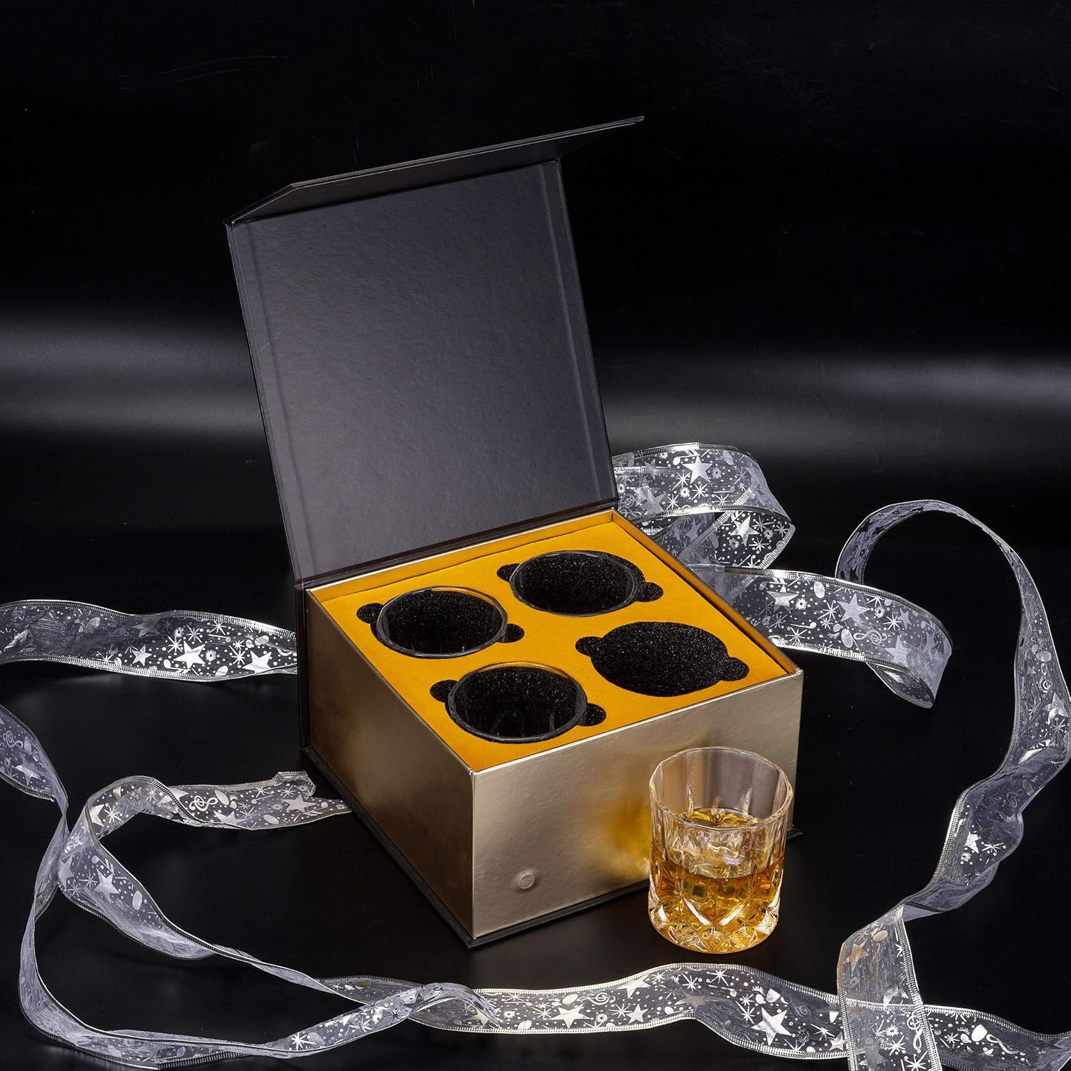 Thumbnail 5 de KANARS - Verres à Whisky en cristal sans plomb (4 pièces) – 300 ml, coffret cadeau
