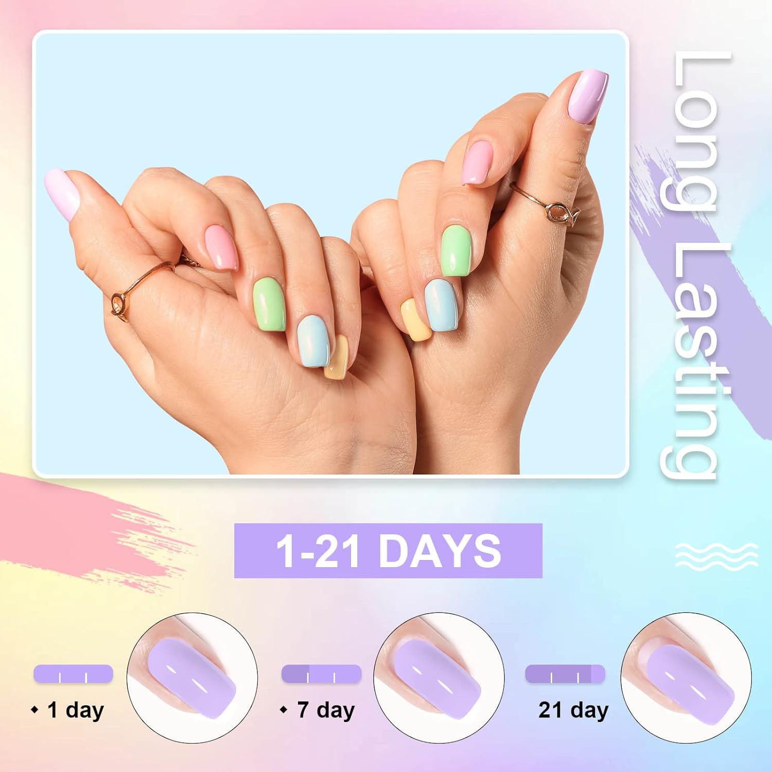 Thumbnail 2 de INPING UV Nagellack Pastell Set (10 Stück) – Makronen-Pastellfarben für Gel-Nägel & Nail Art