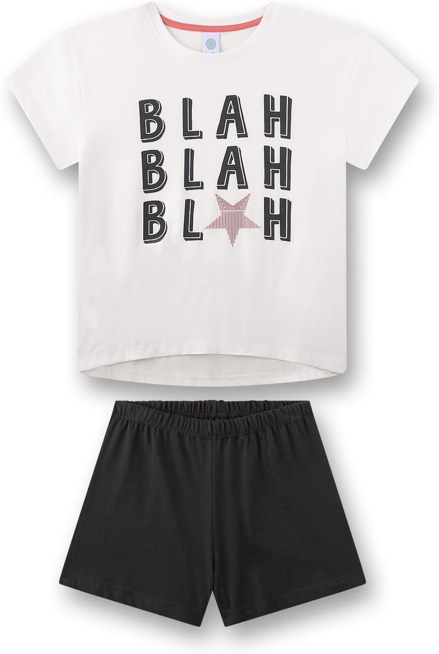 Detalle de Sanetta 246076 Ensemble de Pijama Fille — Pyjama court en coton biologique