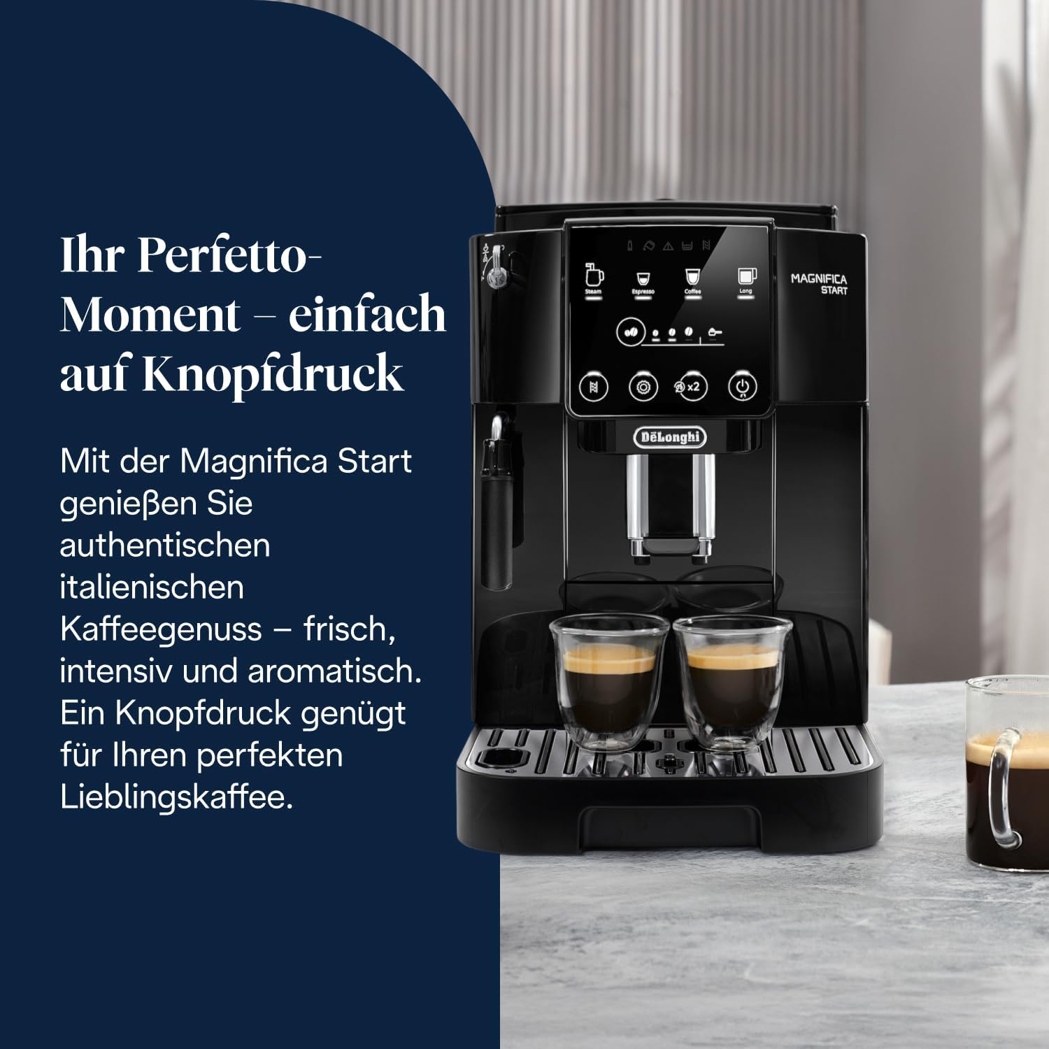 Thumbnail 1 de De’Longhi Magnifica Start Perfetto Kaffeevollautomat ECAM222.20.B mit klassischem Milchaufschäumer