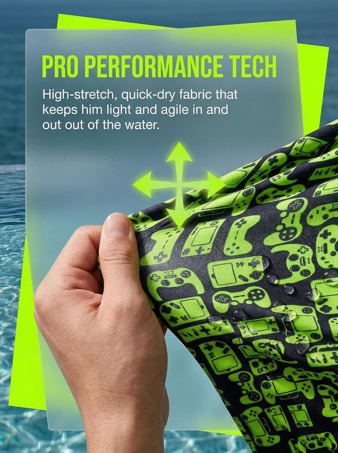 Thumbnail 5 de JiAmy Boys 2 Piece Swimwear Set: UV Sun Protection Rash Guard + Board Shorts (5–13 Years)