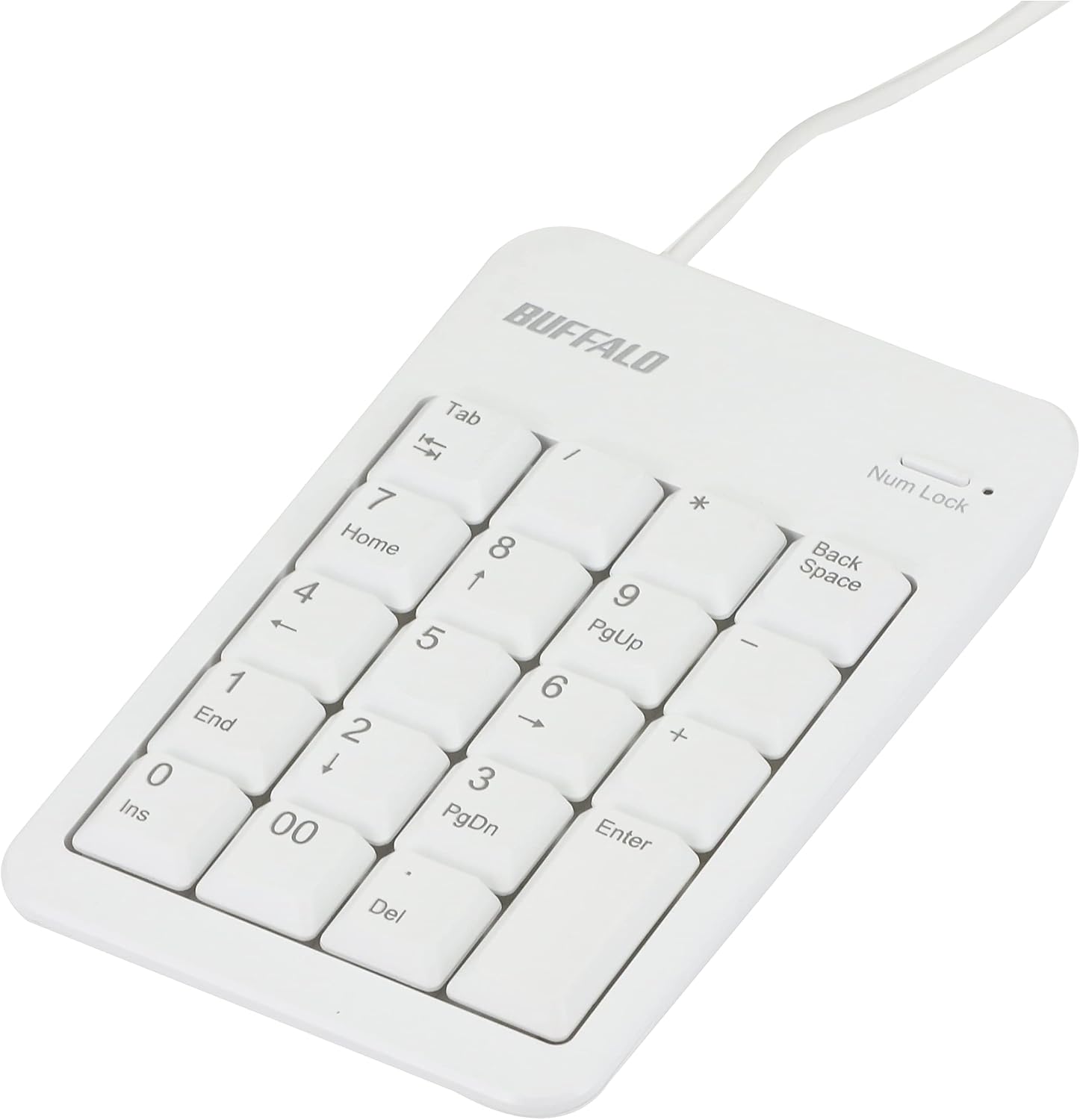 Detalle de バッファロー BSTK100WH 有線キーボード Tabキー付き・19キー・メンブレン方式