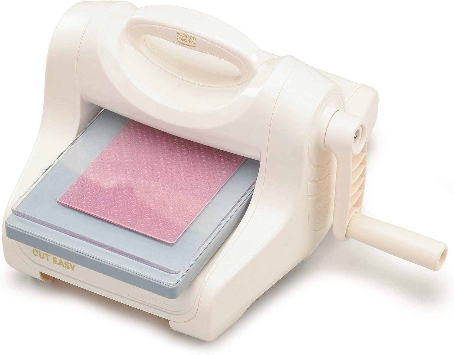 Detalle de Vaessen Creative Cut ˈEm Easy Kit de Start pour Découpe et Gaufrage A5 – Blanc/Rose