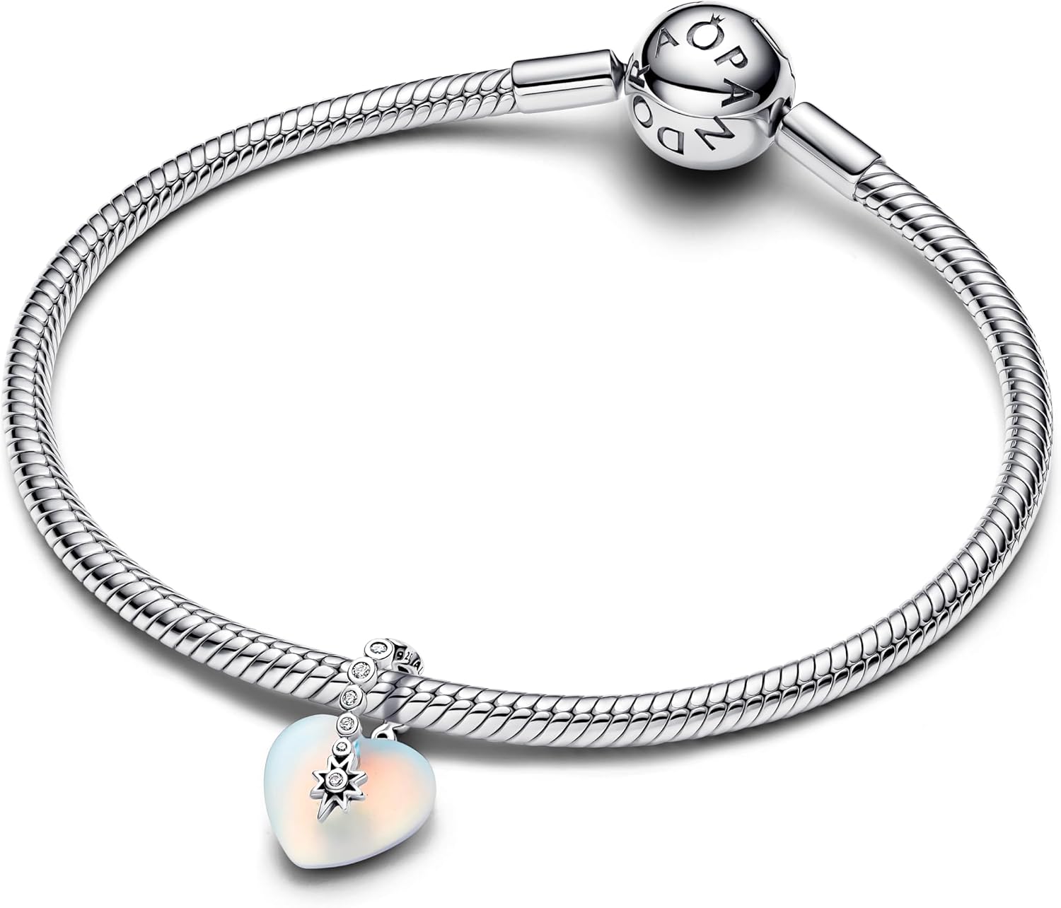 Detalle de Pandora Sternschnuppe & Herz Charm-Anhänger 794143C01 – 925-Sterling