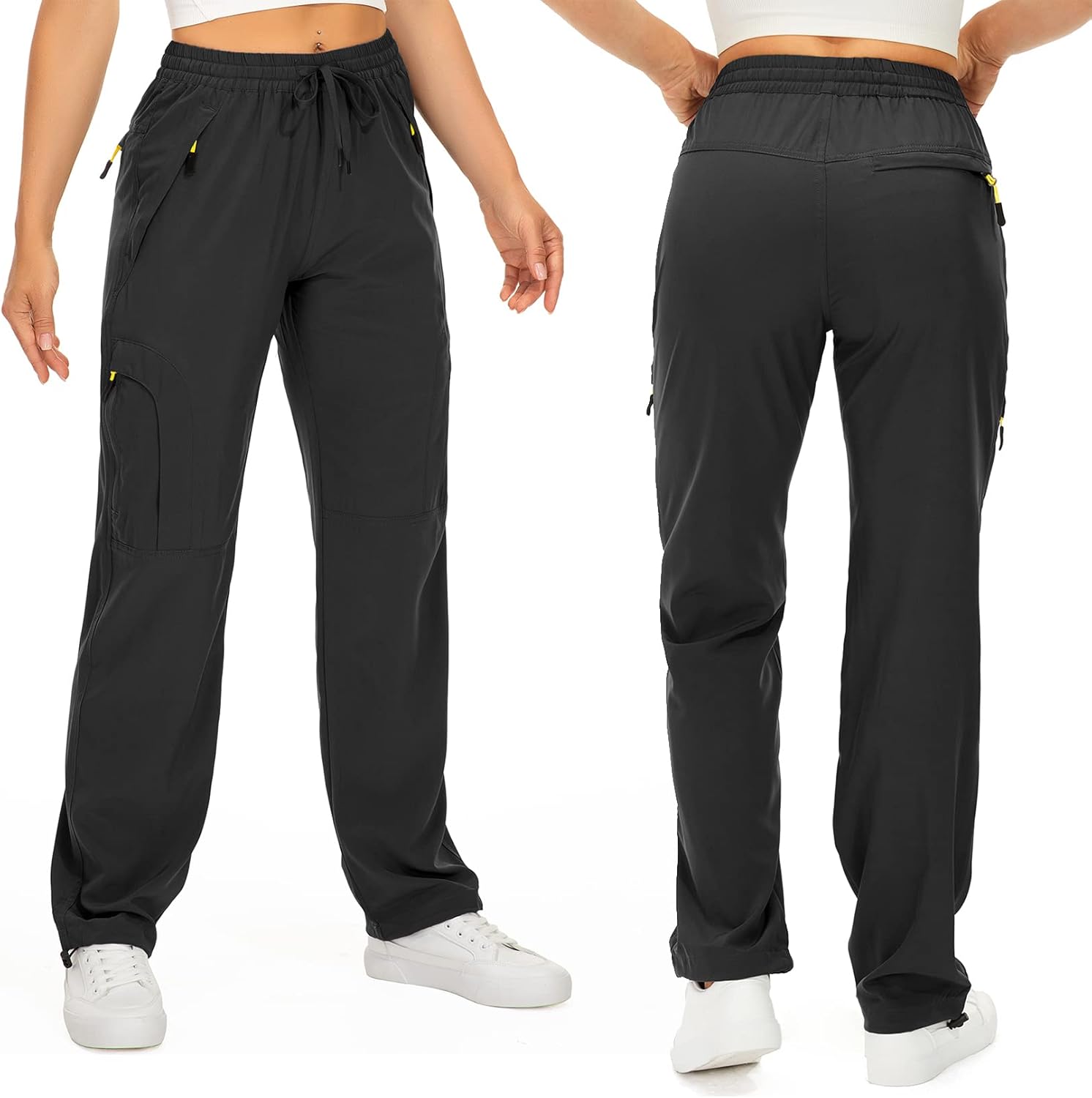 Detalle de Mosingle women’s walking cargo trousers with quick-dry, UPF 50 protection and zip pockets