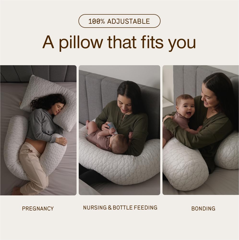 Detalle 1 de Coop Home Goods CPL003MT-00 Adjustable Maternity Pillow, Memory Foam, Washable Cover