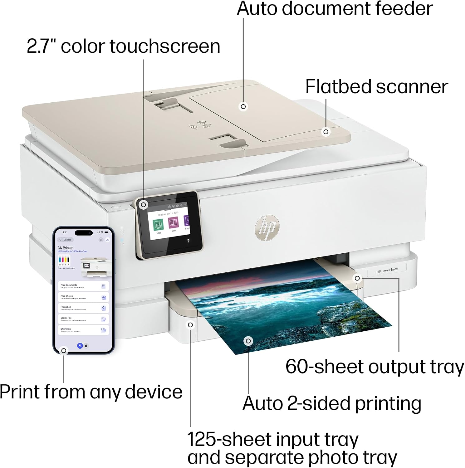 Thumbnail 4 de HP all-in-one photo printer 7975