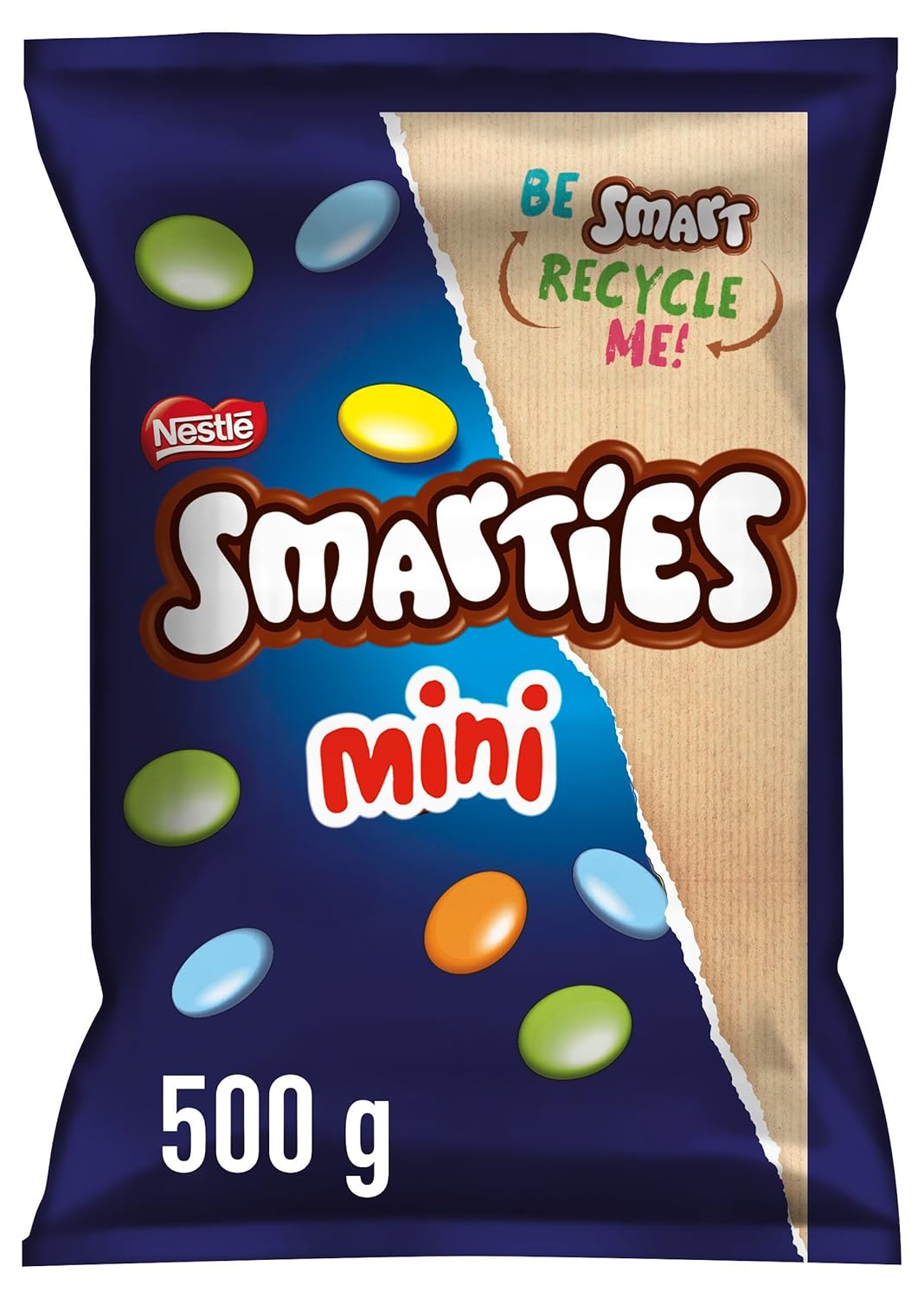 Detalle de SMARTIES Mini Mix-in – Kleine knusprige Pastillen mit Milchschokoladen-Geschmack, 500 g