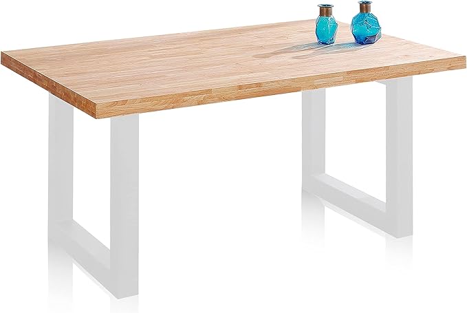 Imagen de duehome Loft 🏡 Mesa de comedor fija en roble y blanco en OfertitasTOP