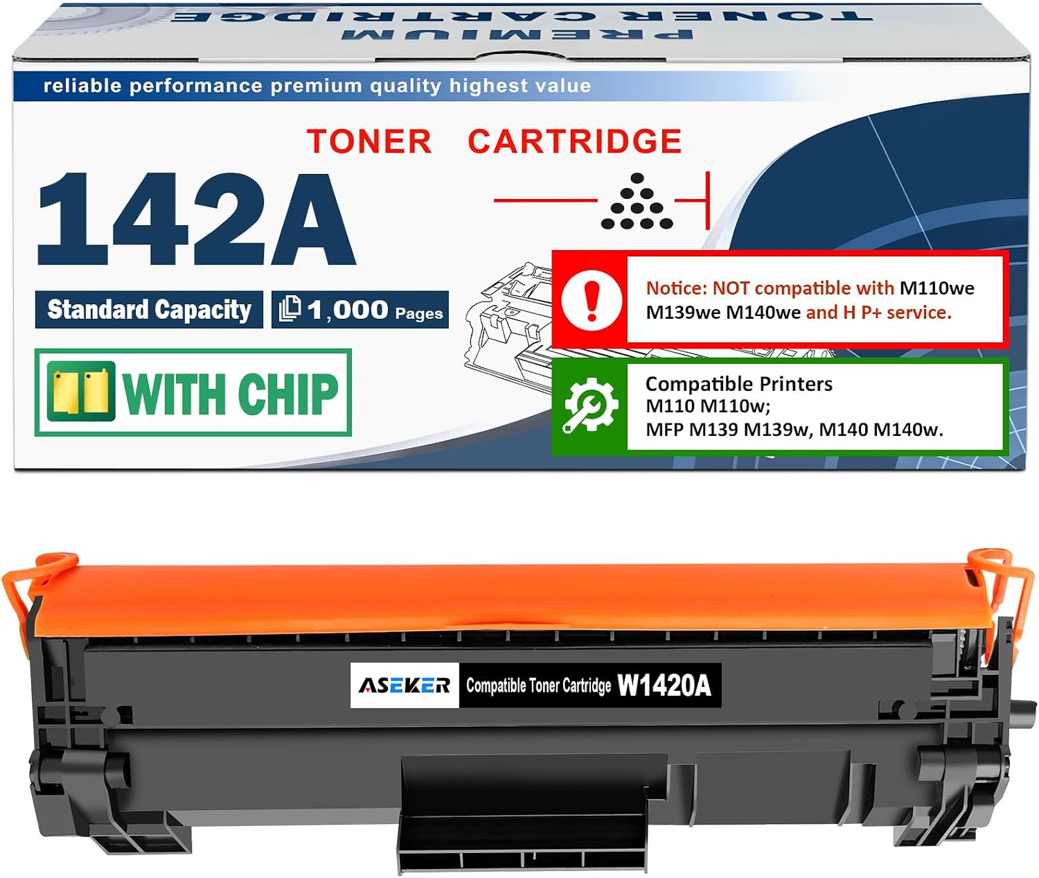 ASEKER 142A W1420A toner HP 142A da 1.000 pag