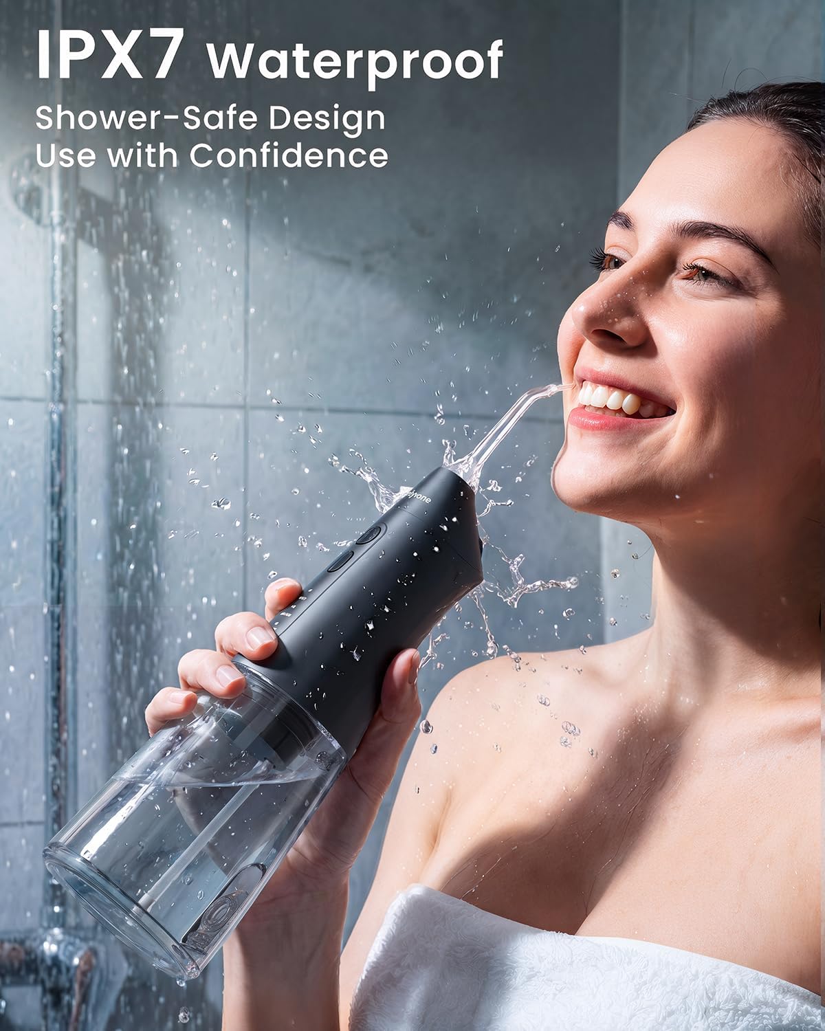 Thumbnail 5 de Onlyone WD01-Black Portable Water Flosser, 3 Settings, 300 mL Tank