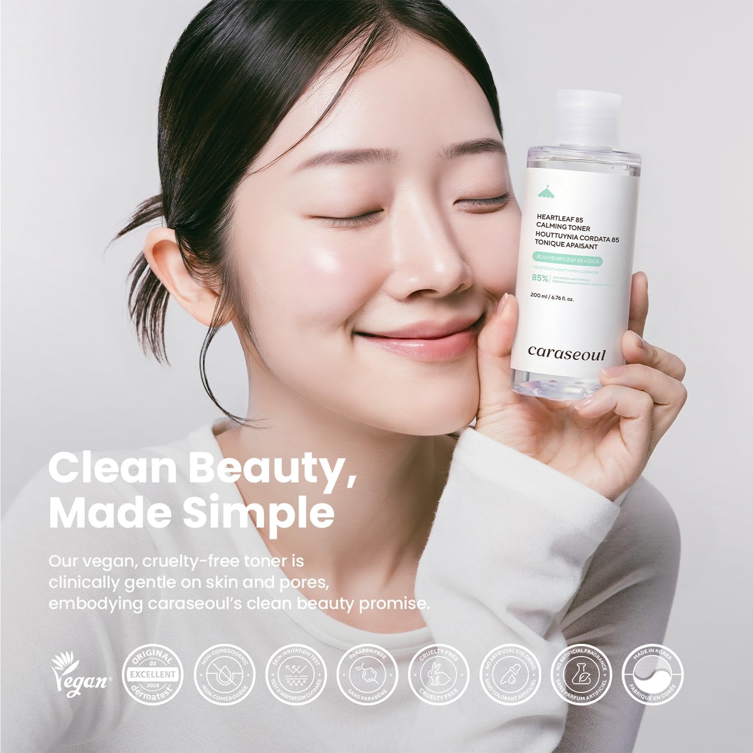 Thumbnail 6 de caraseoul Heartleaf 85 Calming Toner for Face – 85% Jeju Heartleaf Extract, pH Balanced, for Sensitive Skin