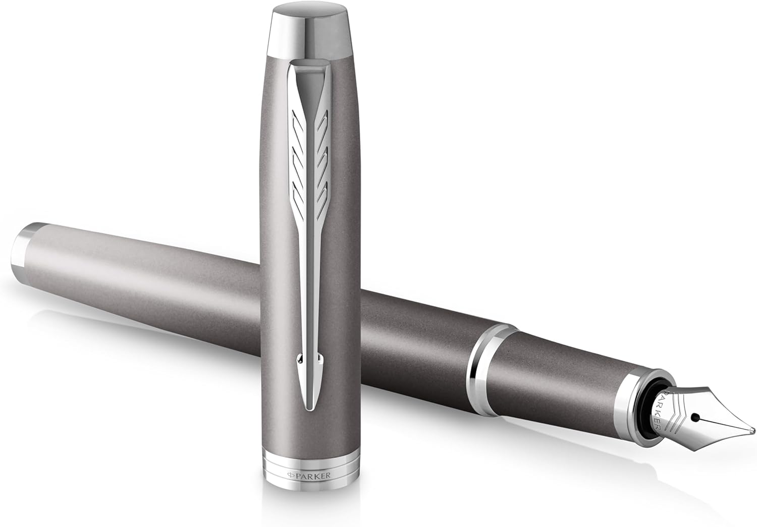 Parker IM Writing Rituals Stylo plume Gris chrome moyenne ⌚