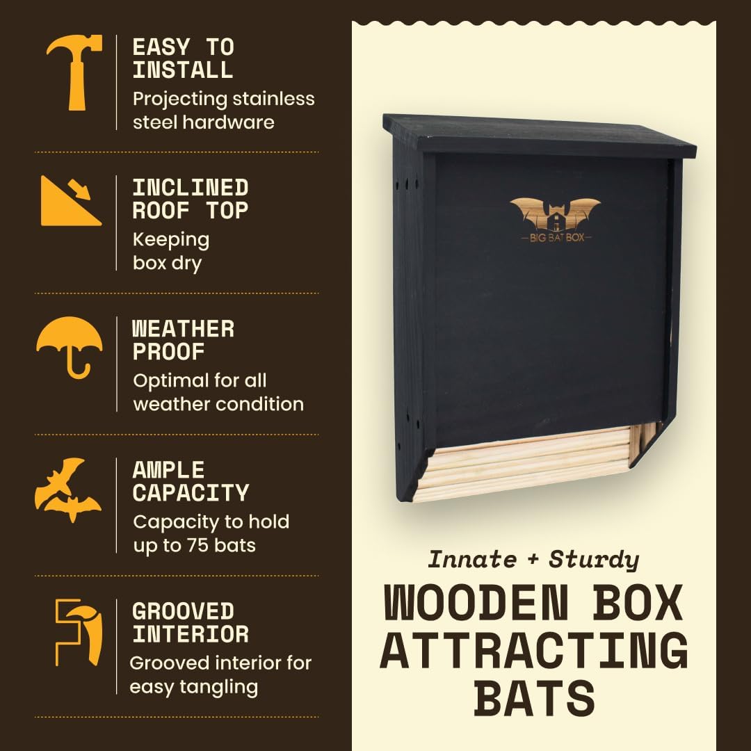 Detalle de WildYard Bat House 75 pipistrelli 🦇