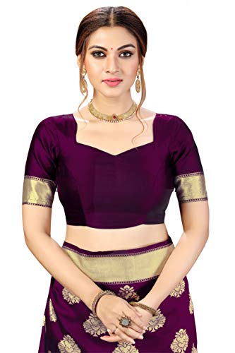 Thumbnail 5 de Nivah Fashion Banarasi Art Silk Saree with Blouse Piece – Pink