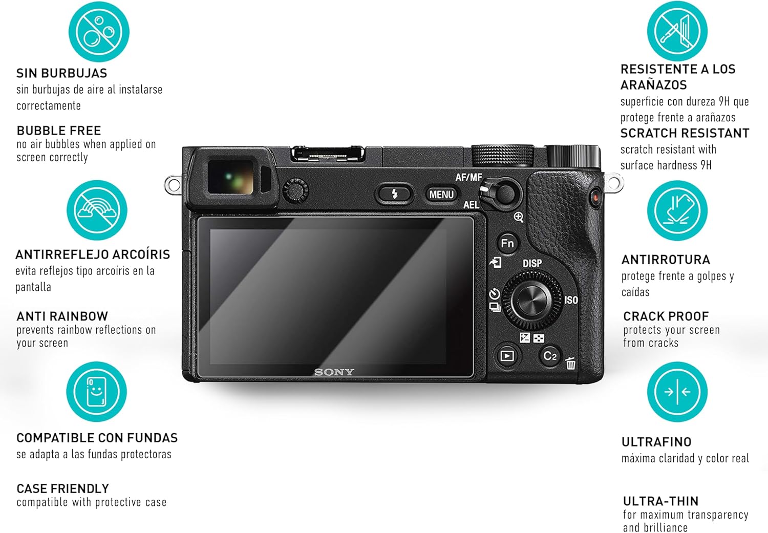 Thumbnail 4 de smartect Cristal templado para Sony Alpha 6300