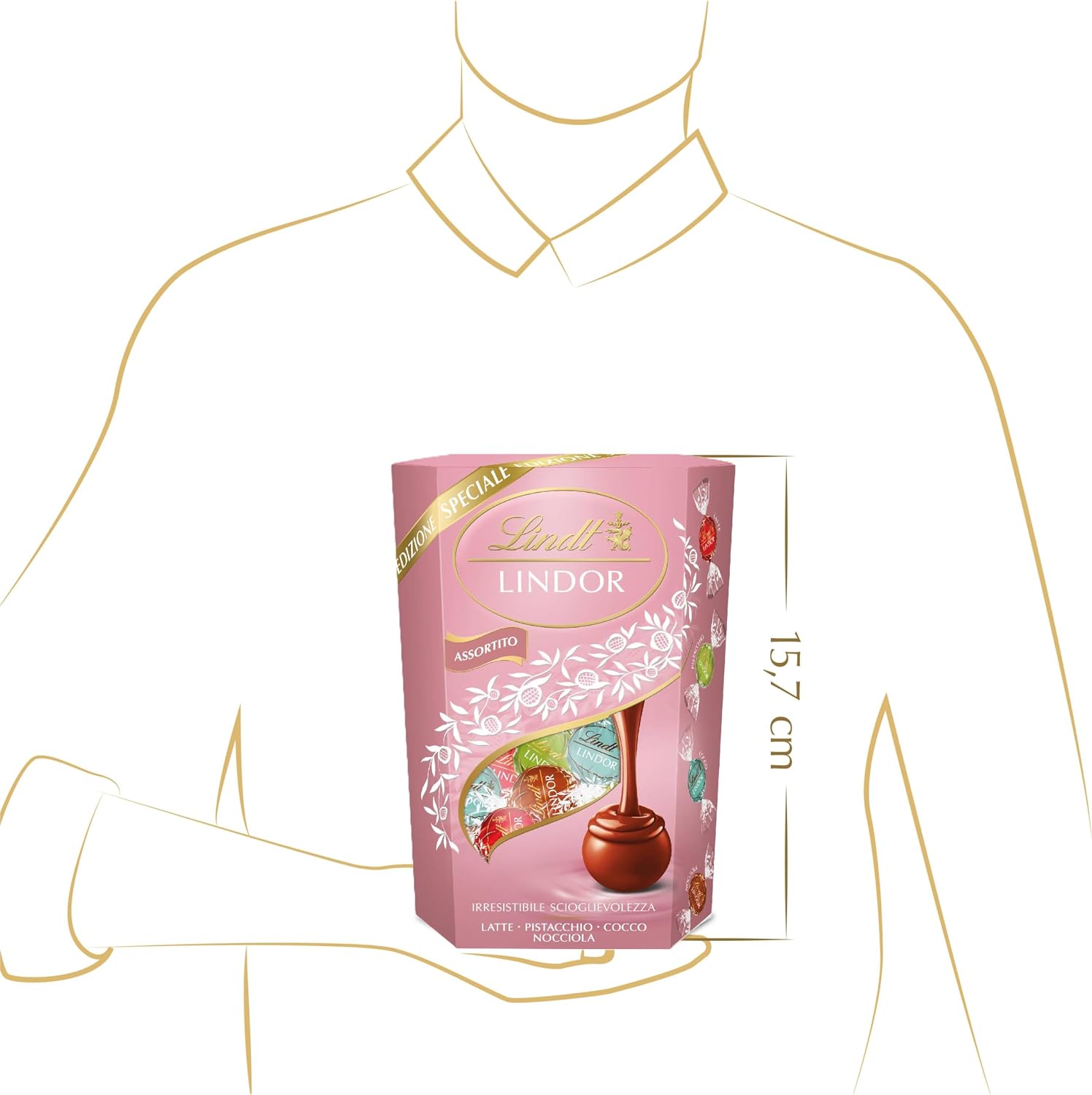 Detalle 2 de Lindt LINDOR Praline di cioccolato 200 g – Edizione Limitata, gusti assortiti