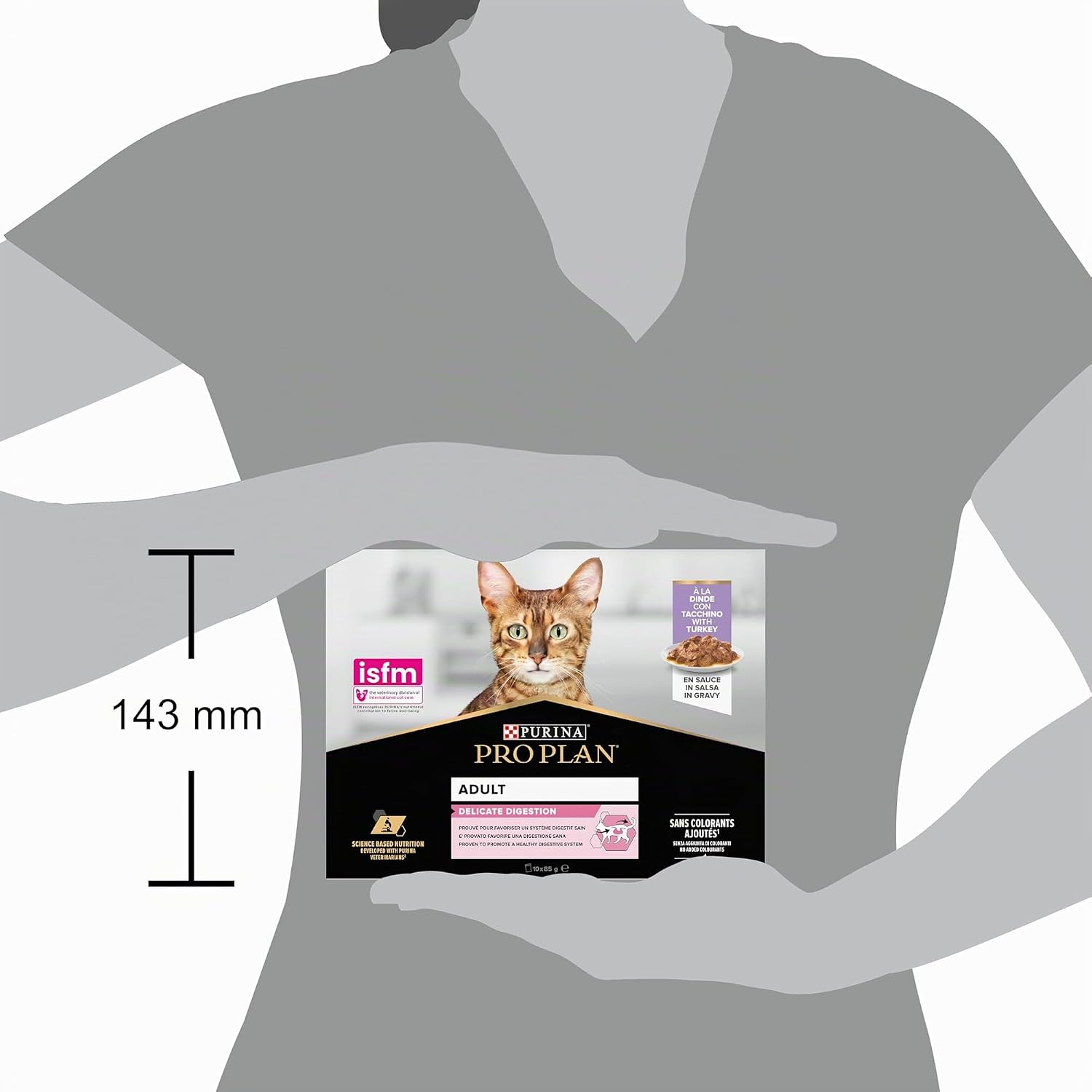 Detalle de PRO PLAN Adulte Delicate Digestion Dinde en Sauce 10x85g – Croquettes en sauce pour chats adultes à digestion sensible