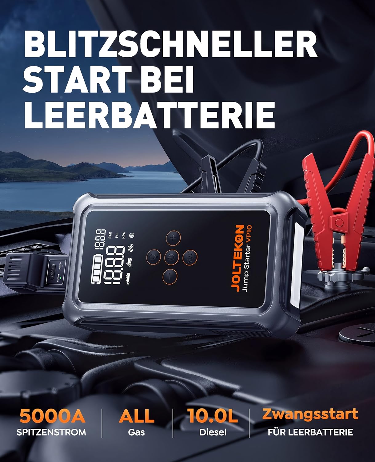 Thumbnail 1 de Joltekon 5000A Starthilfe Powerbank 12V für Pkw