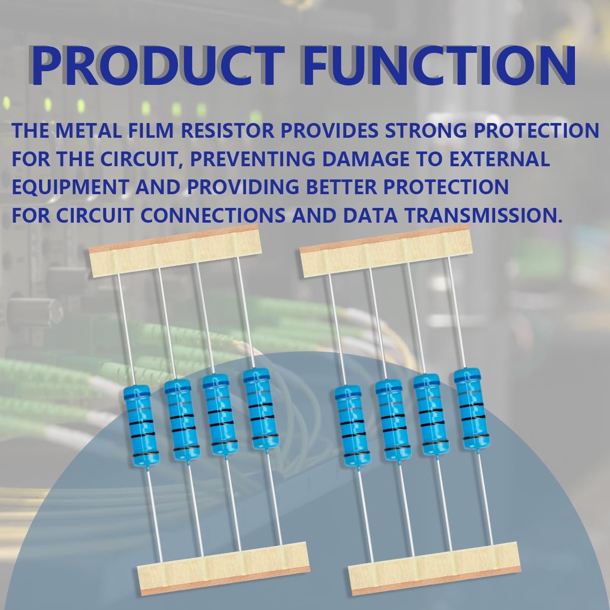 Thumbnail 3 de Innfeeltech 25 Pcs 3W 1% Tolerance 680 Ohm Metal Film Resistors for DIY Projects and Experiments