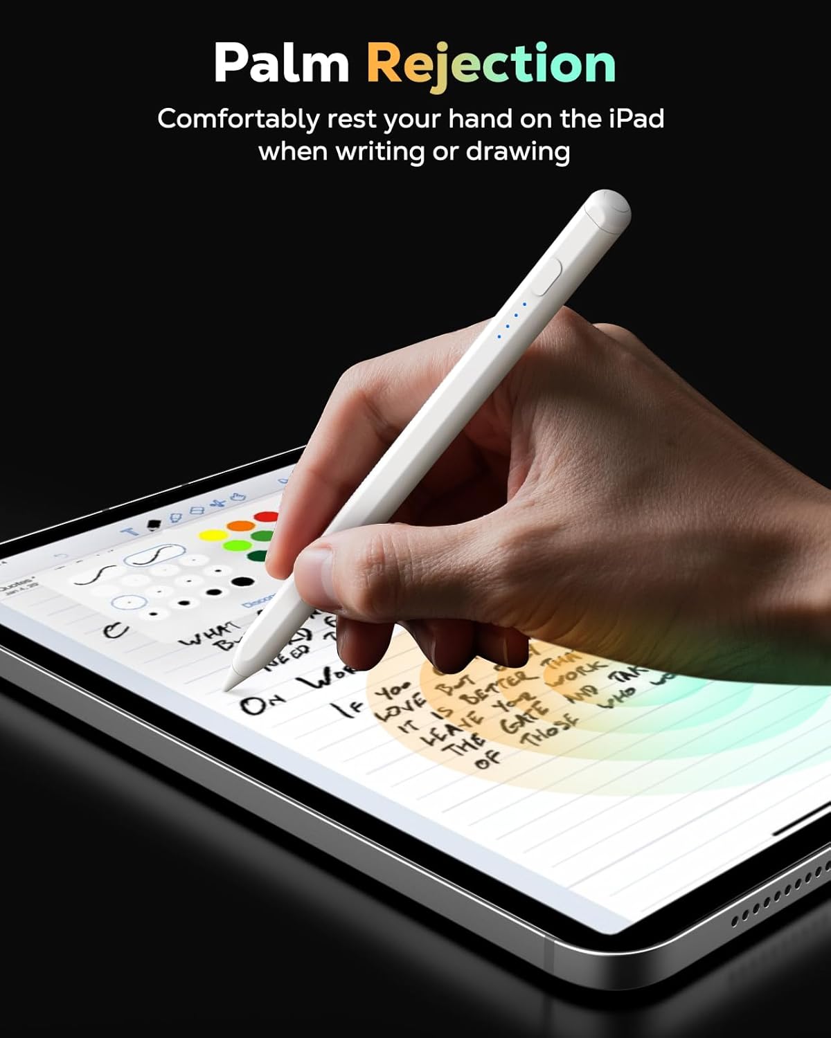 Thumbnail 3 de MoKo Pencil for iPad (A16) 11th/10th Gen Stylus Pen: Tilt-Sensitive, USB-C Fast Charge