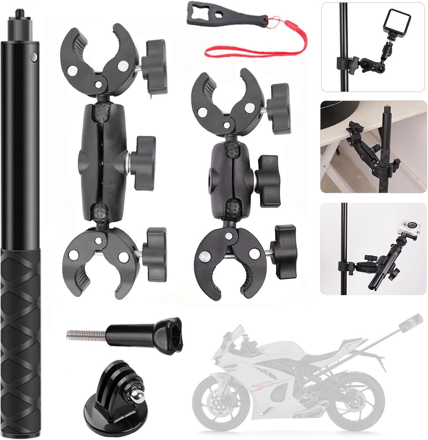 Detalle de RATSTONE Für Insta 360 Motorrad Halterung 120 cm