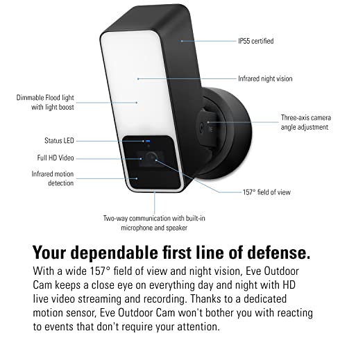 Thumbnail 7 de EVE Outdoor Cam Lote de 2: cámara exterior para HomeKit Secure Video con privacidad local