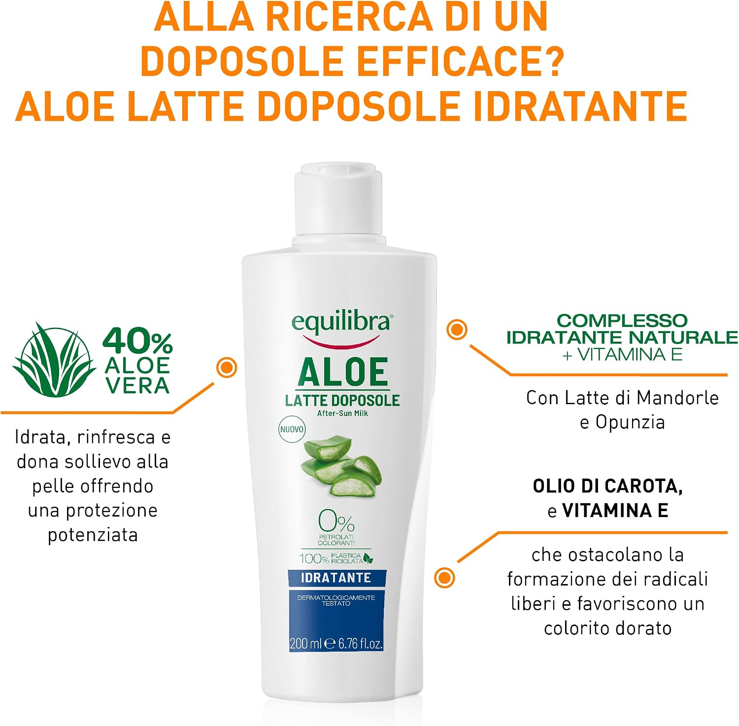 Thumbnail 1 de equilibra Solari Aloe Latte Doposole Idratante 200 ml