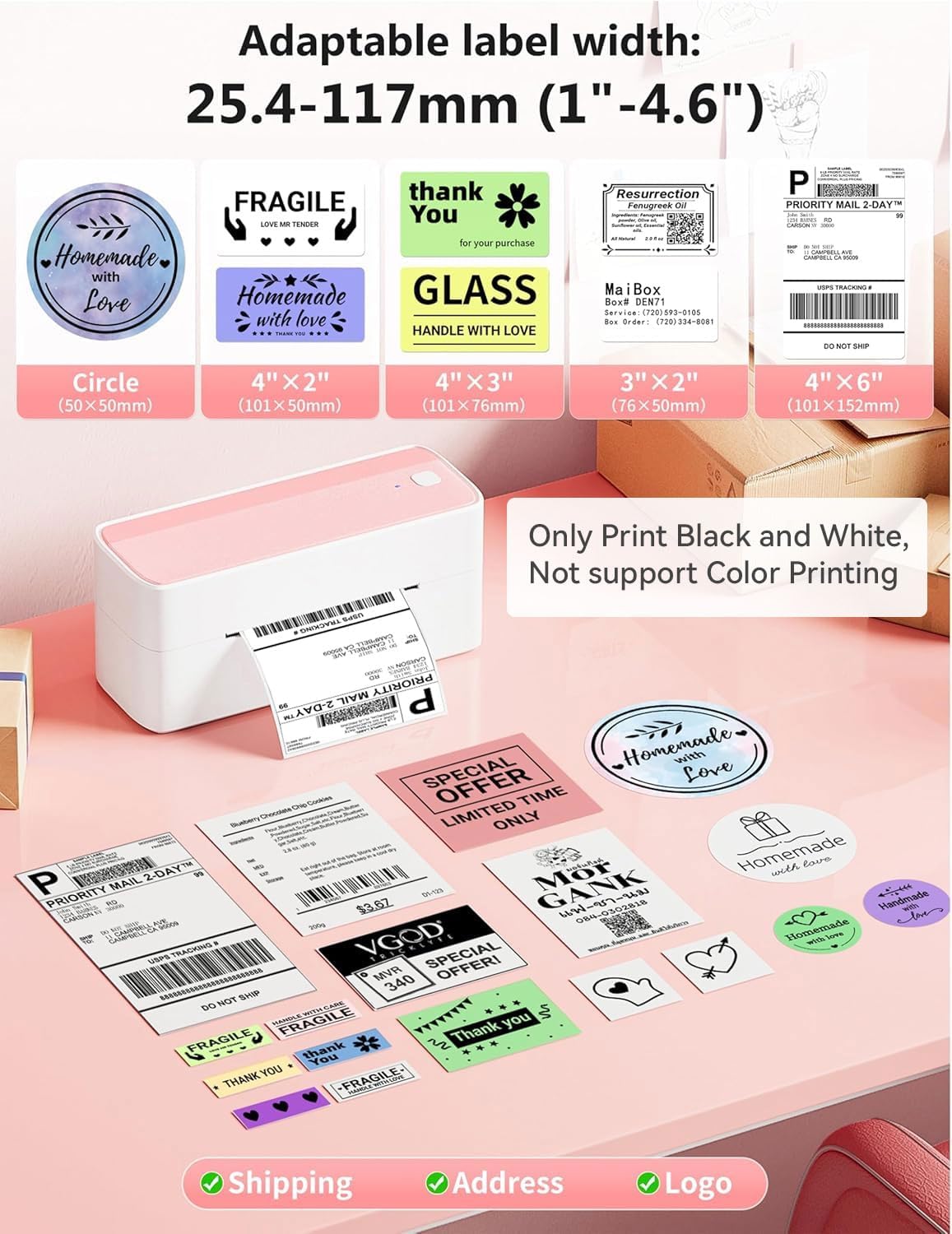 Thumbnail 2 de Phomemo 241BT 4x6 Bluetooth Label Printer