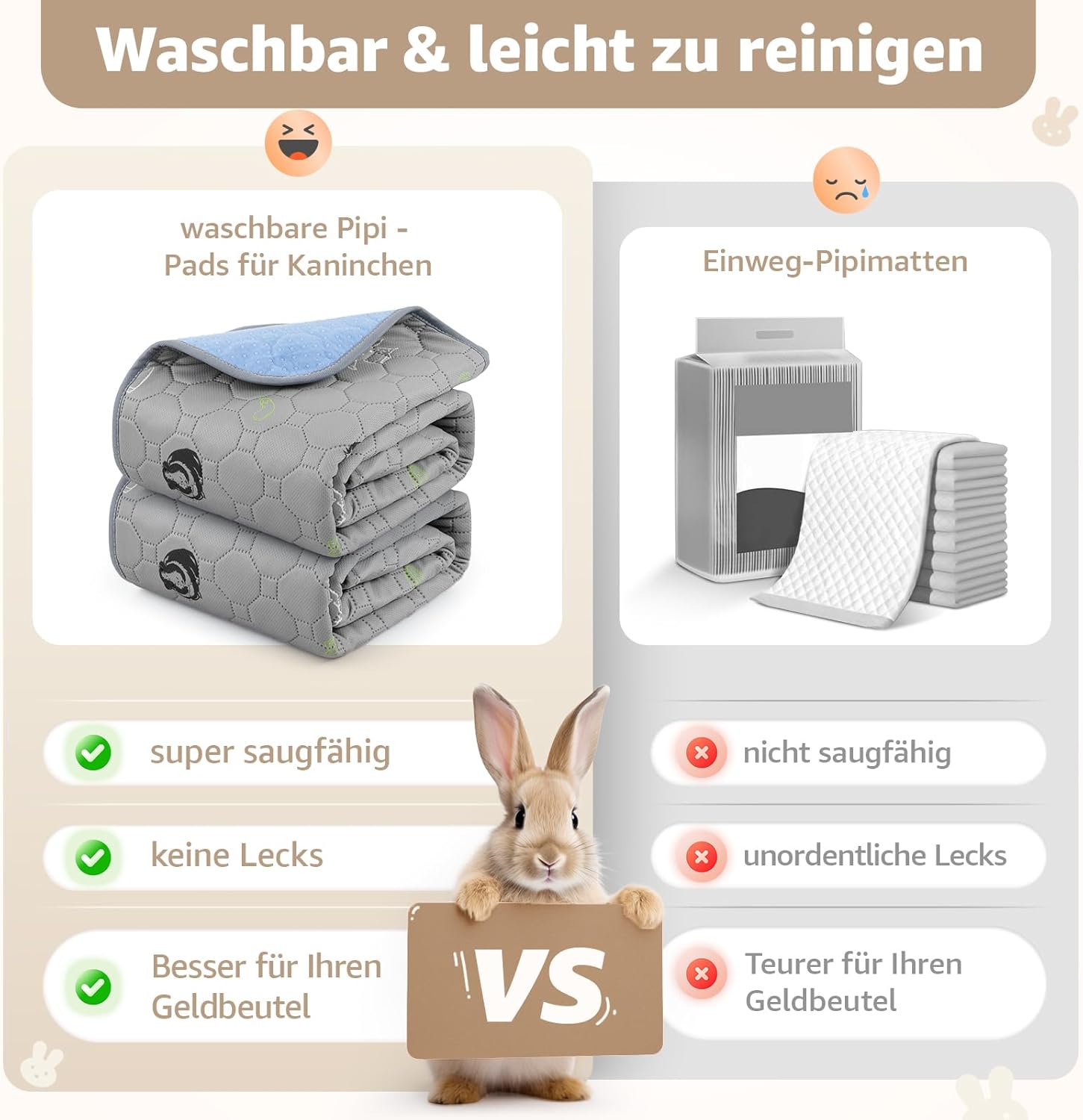 Thumbnail 4 de PICK FOR LIFE wasserdichte Pipipads für Meerschweinchen – Was Sie beachten sollten