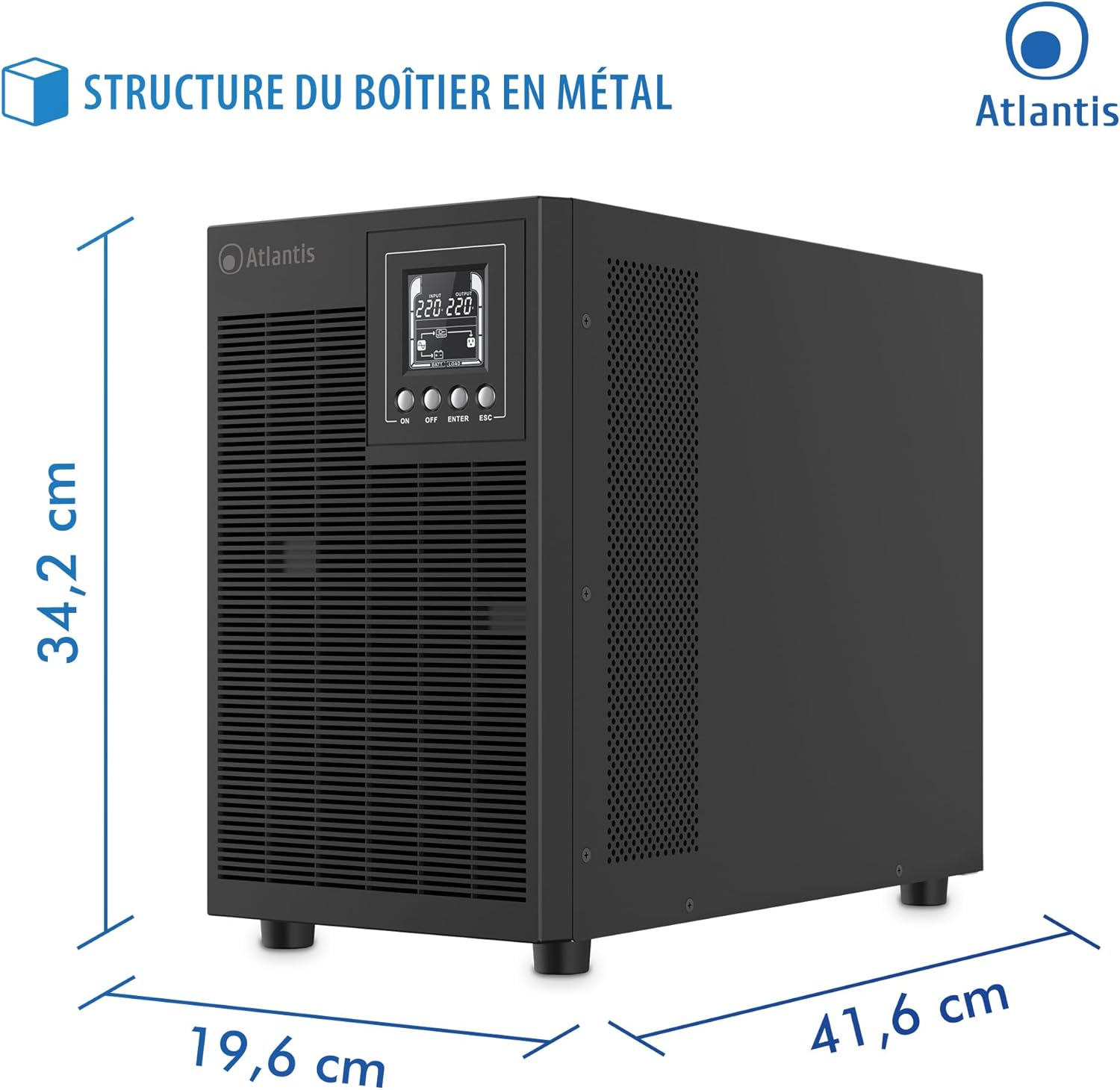 Detalle de UPS Atlantis A03-OP3002XLN 3000 VA