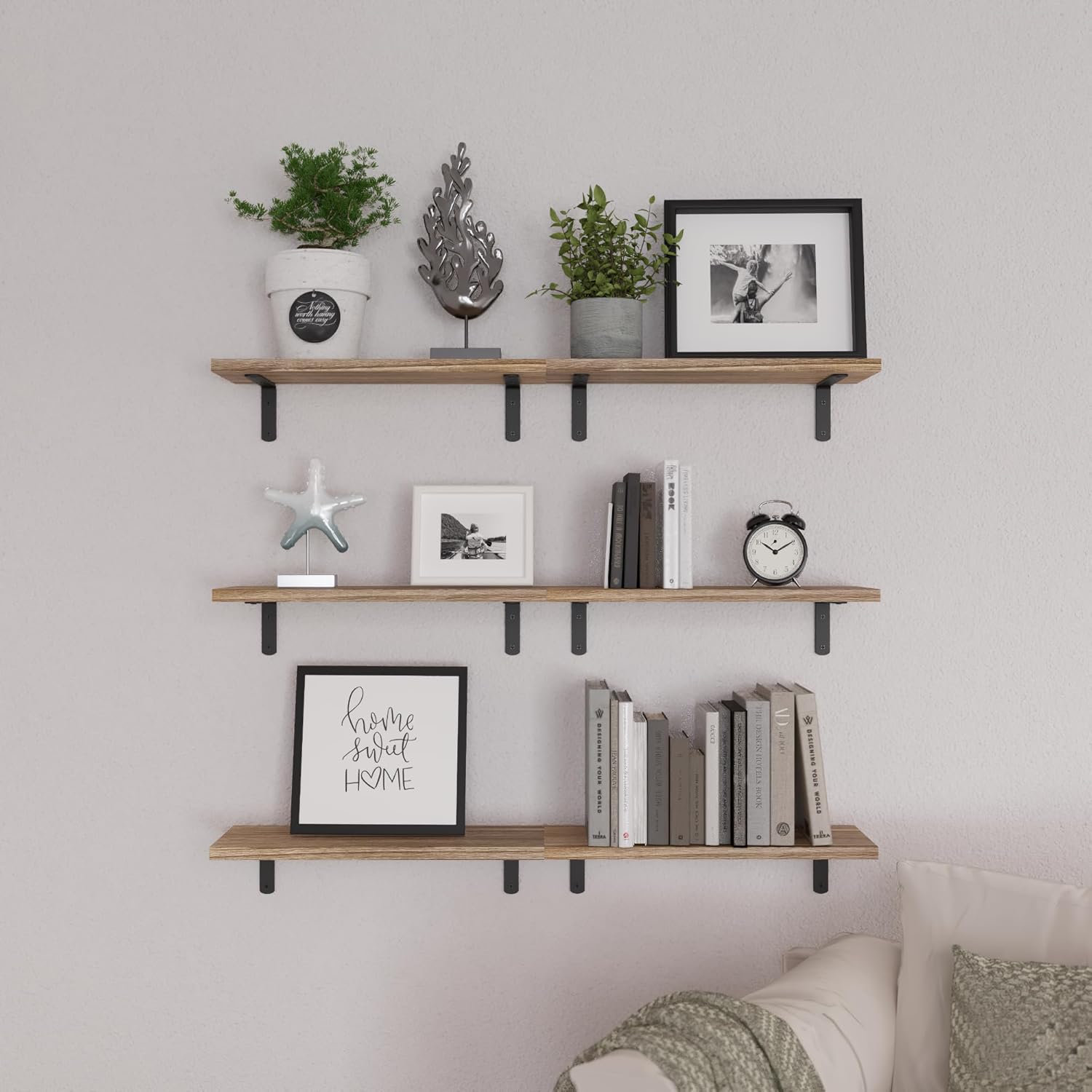 Thumbnail 5 de WOPITUES Floating Shelves 16.5 in