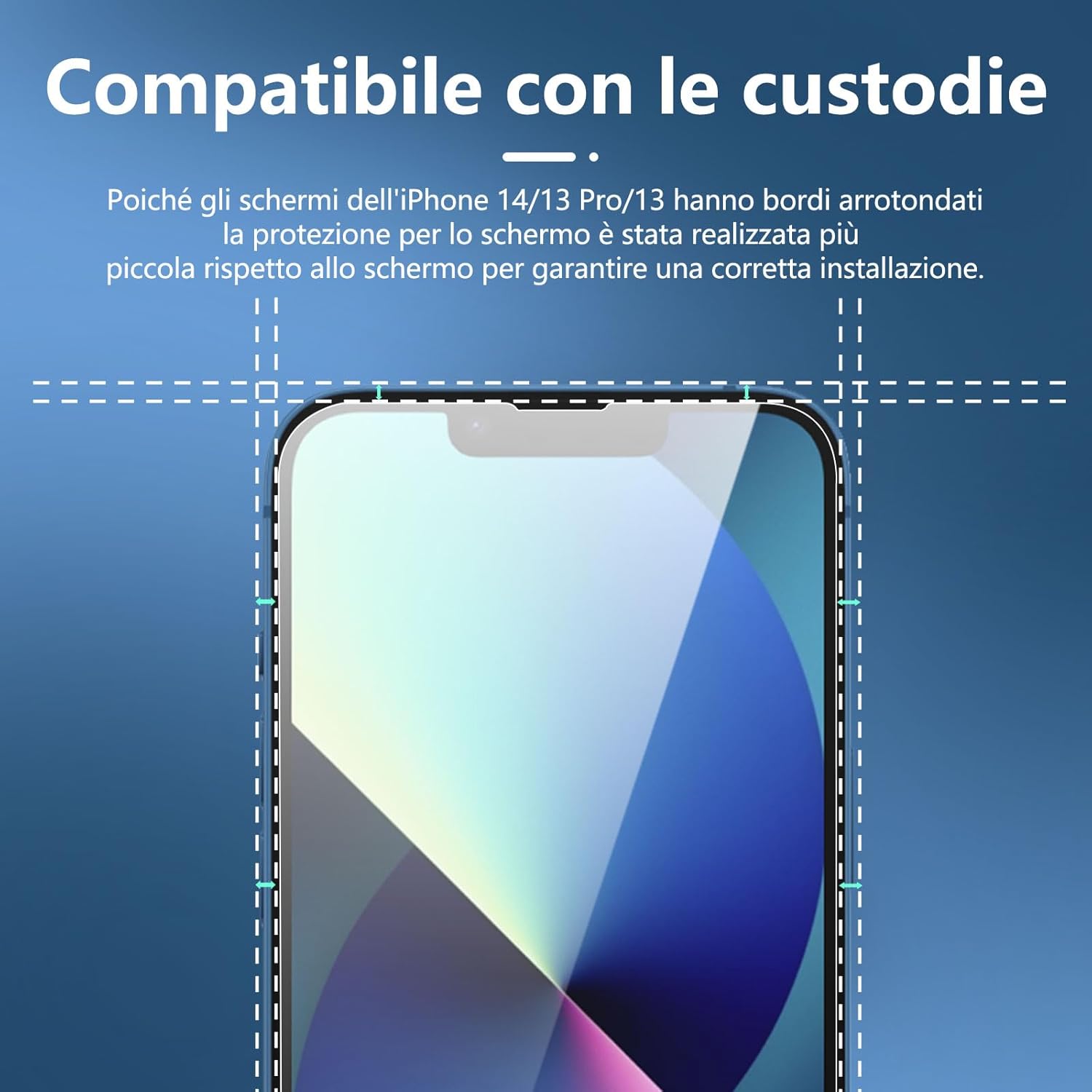 Detalle de NEW'C Vetro temperato per iPhone 13/14 6,1" 0,33mm