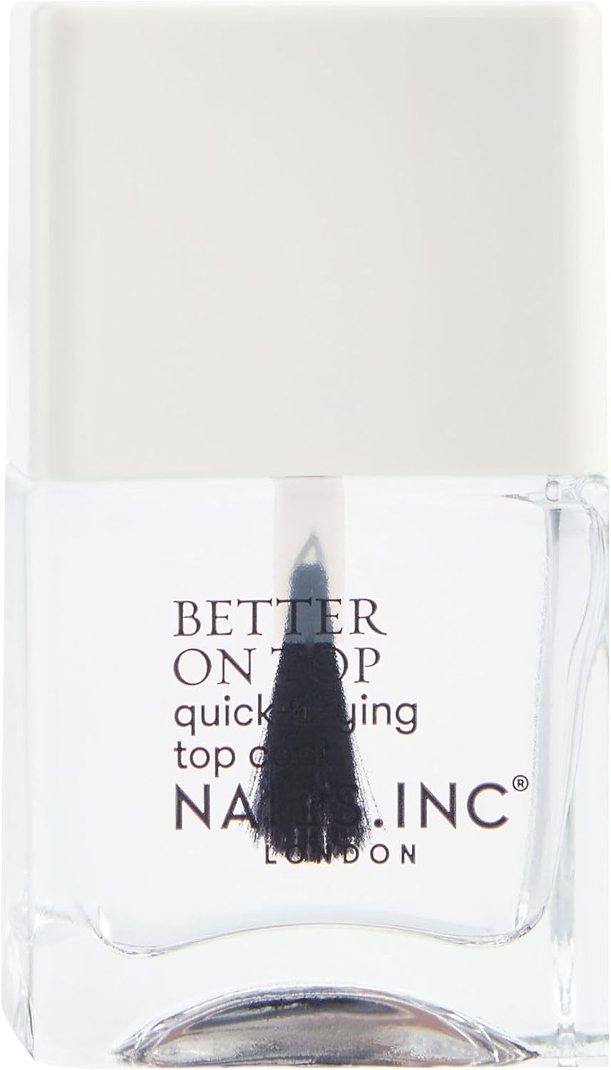 Detalle de Nails.INC Better On Top Quick Drying Top Coat (dries in 45 seconds) – peptide-enriched glossy finish