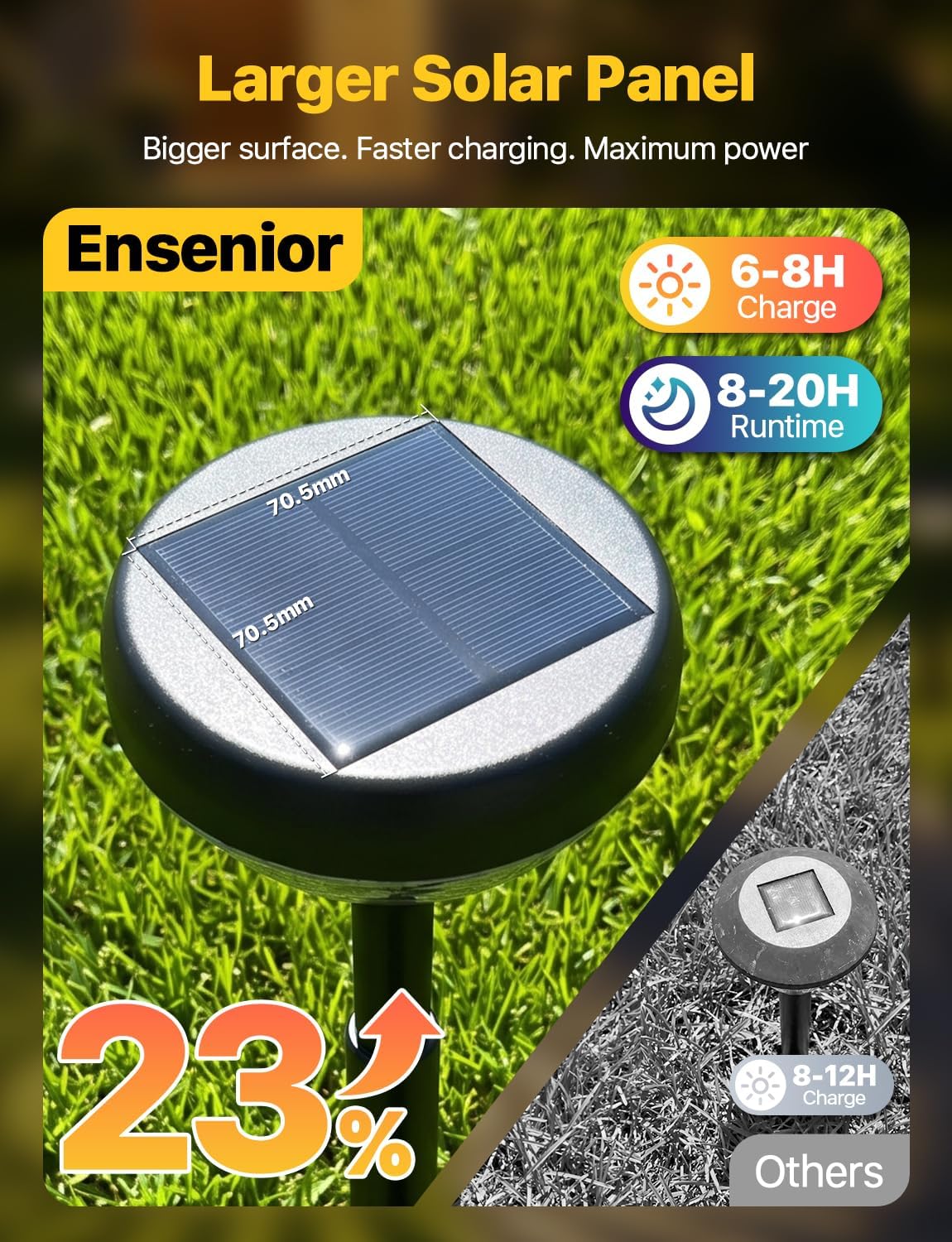 Thumbnail 6 de Ensenior Solar Garden Lights, 8-Pack