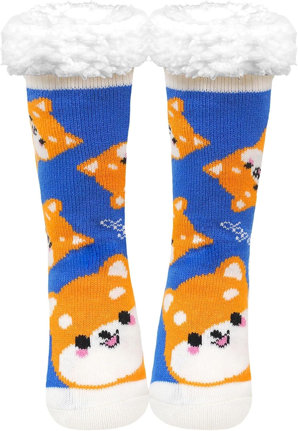 Detalle de LOFIR Chaussettes Chaussons Femme Chauds pour l’Hiver – Antidérapants, Motifs Animaux, Taille 35-41