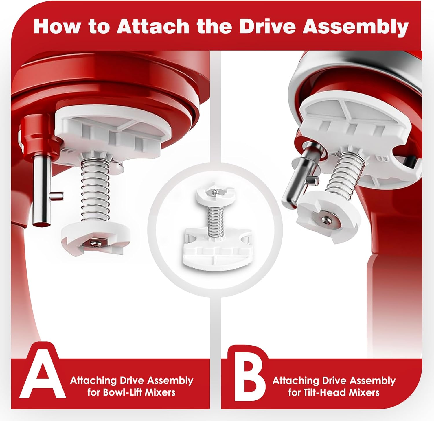 Detalle 2 de Ezato Ice Cream Maker Attachment for KitchenAid (2 Quart) — White, for 4.5/5QT & 6QT Mixers