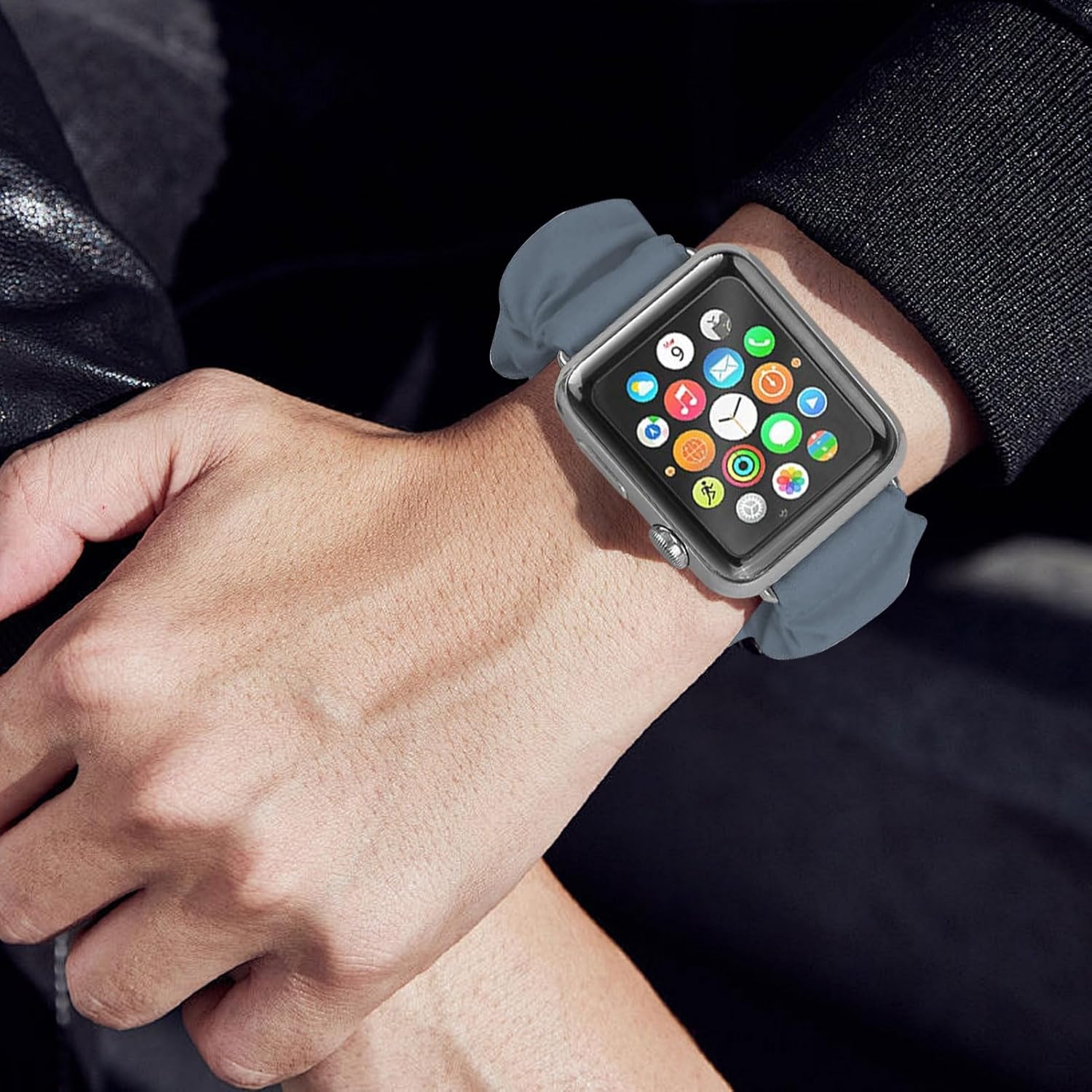 Thumbnail 5 de Ecogbd Elastic Scrunchie Strap for Apple Watch: Soft Nylon Fabric, 38–49mm, Size S & L