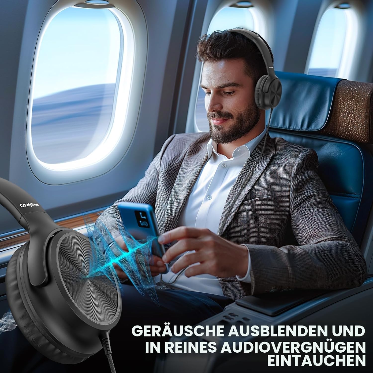 Detalle 2 de Cowyawn USB-C-Kopfhörer Over‑Ear 40 mm 📧