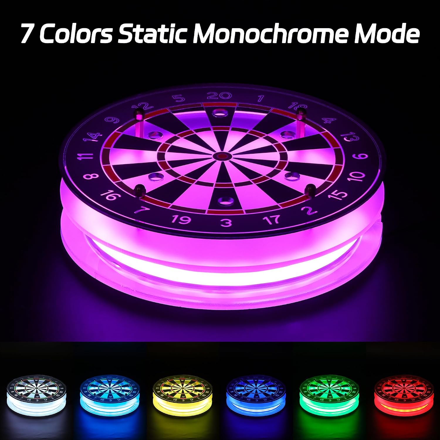Detalle de CoolGift Mart LED Dartboard-Ständer, 6 Darts