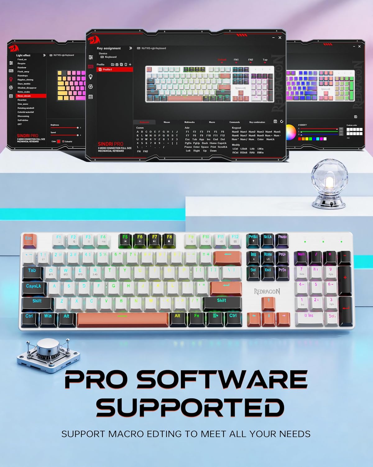 Thumbnail 4 de Redragon K671WBR-KS gaming keyboard, 3-mode