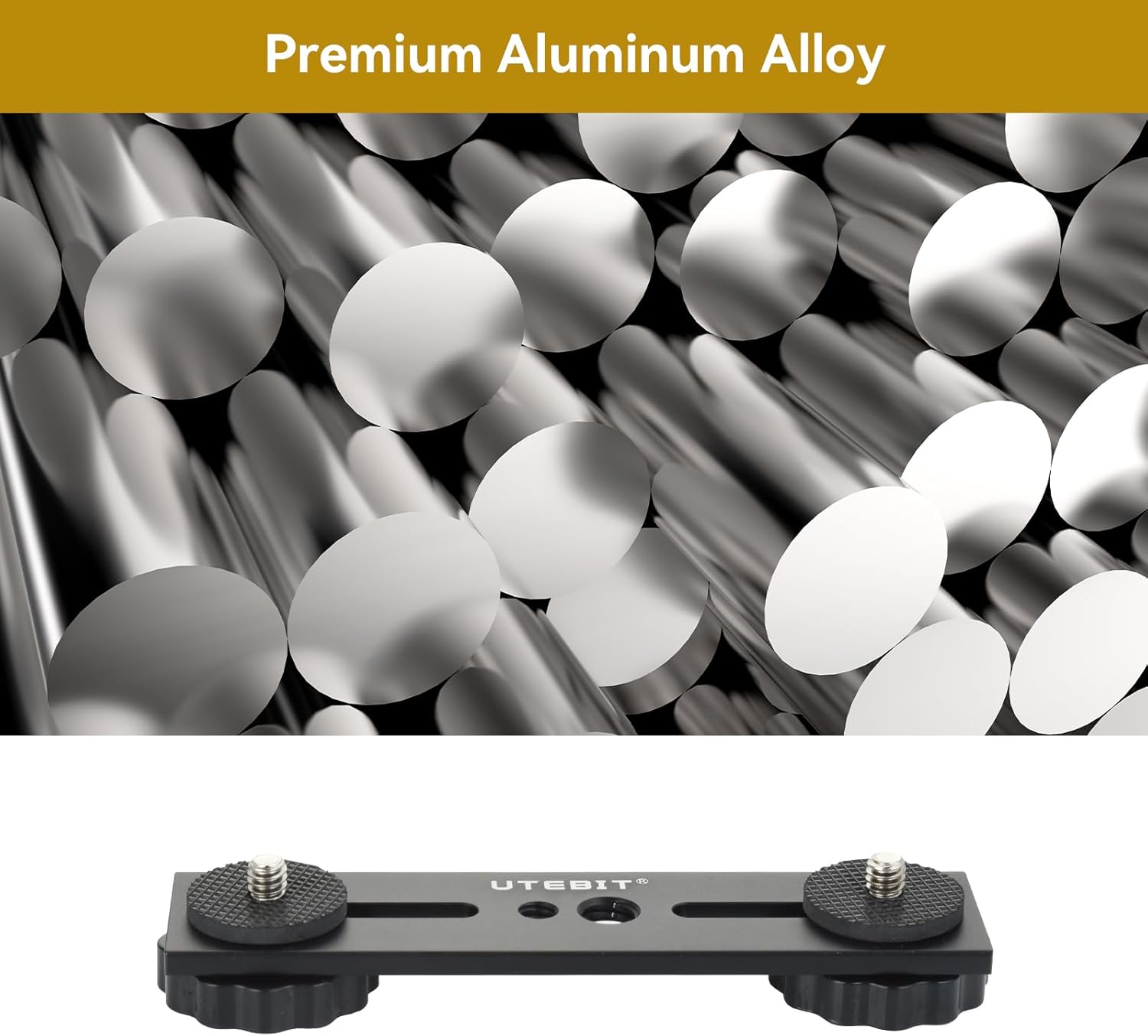 Thumbnail 6 de UTEBIT 5'' Dual Flash Mount: Aluminium 12.7 cm Double Hot Shoe Rail