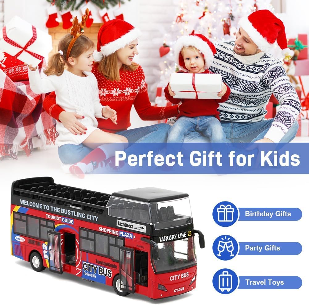 Thumbnail 4 de MIFKLMV London Double Decker Bus Toy 1:32 Scale Die Cast Model