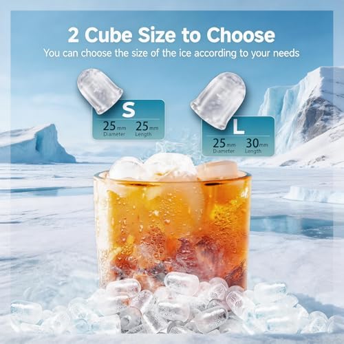 Thumbnail 2 de Grennswick Portable Countertop Ice Maker, 2 Bullet Ice Sizes, 14kg/24h